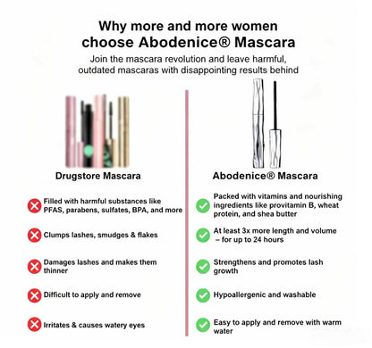 Abodenice® Waterproof Fibre Mascara💧  – Volume & Length without Clumping for Dramatic Moments