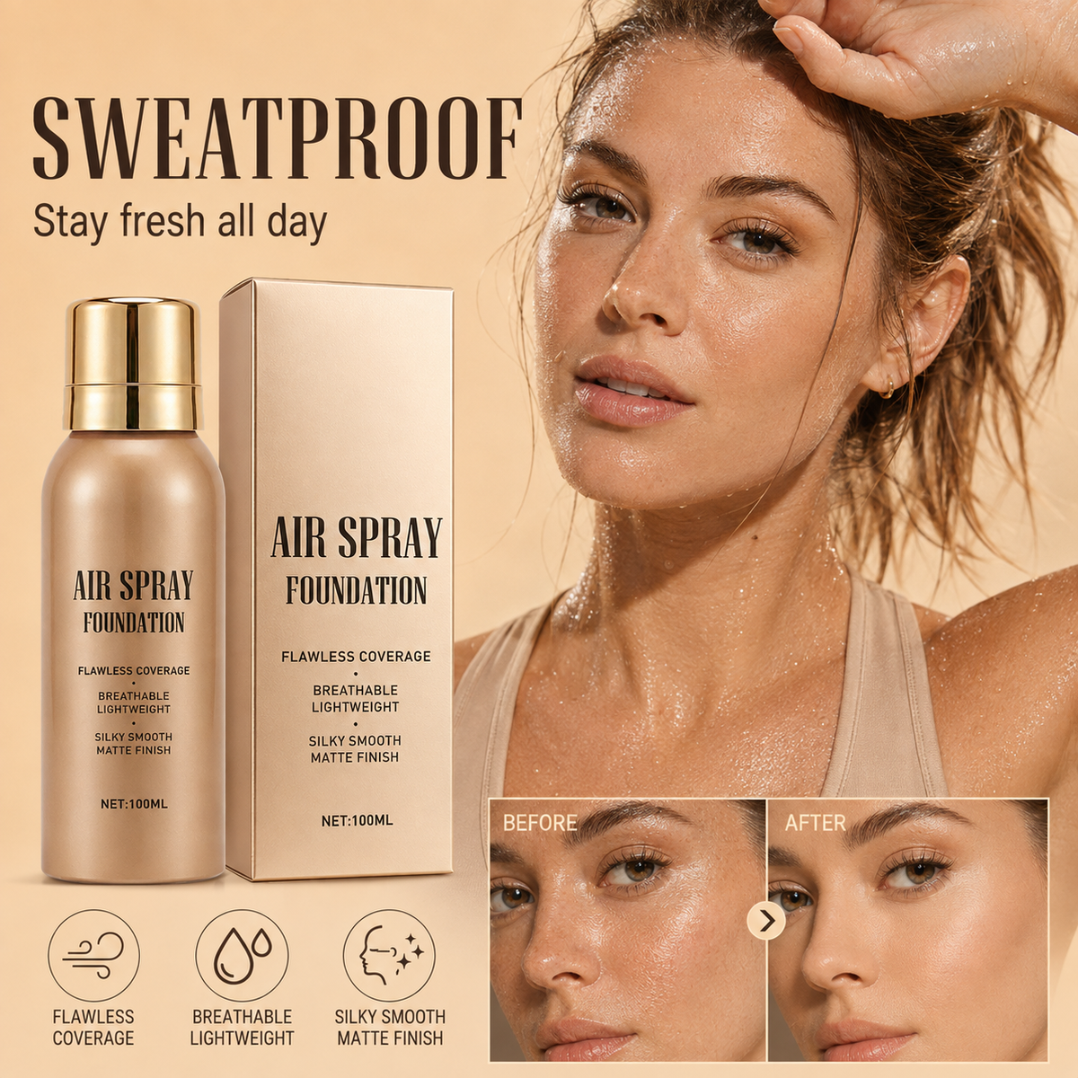 Waterproof Spray, Blend & Go — Flawless-Looking Coverage Without the Heavy Feel